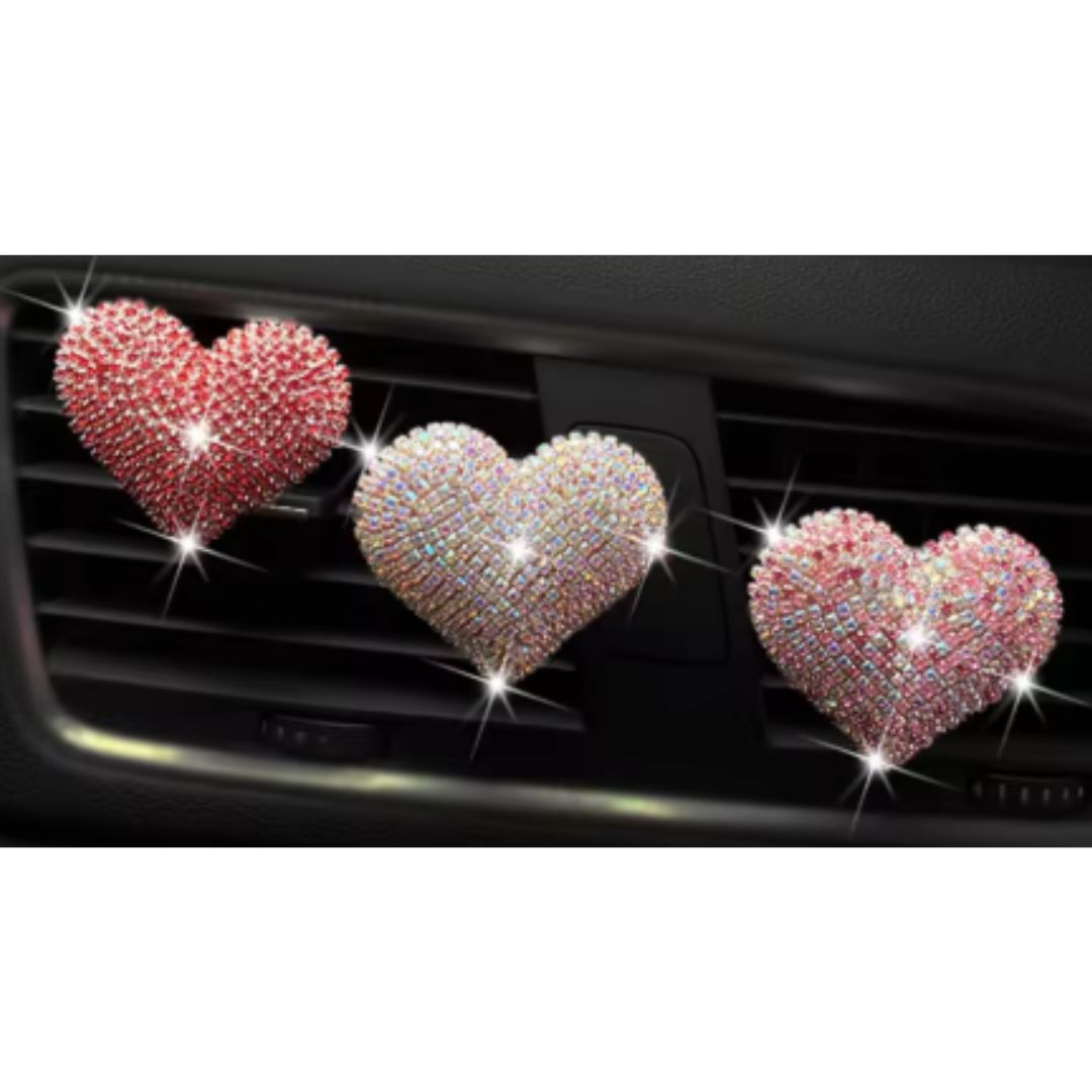 Rhinestone Heart Car Diffuser